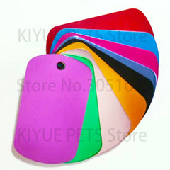 Wholesale 100X Personalized Blank Dog ID Tag Customized Dog Name Tag Phone Pet ID Tags Dog Cat Pet Military Man Tag Aluminum
