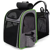Pet Backpack Portable Breathable Outdoor Foldable Expandable Cat & Dog Backpack Large Capacity Oxford Cloth Cat Carrying Bag