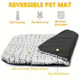 Self Warming Cat Bed with Aluminum Foil Insulation Removable Cat Mat Dog Winter Pet Heating Pad Heated Cat Mat Thermal Blanket