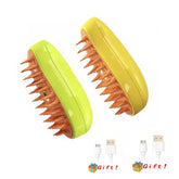 Steamy Dog Brush Electric Spray Cat Hair Brush 3 In1 Dog Steamer Brush for Massage Pet Grooming Removing Tangled and Loose Hair