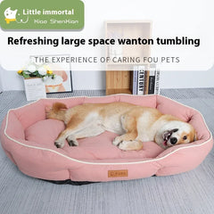 Winter Dog Cat Bed Pet Dog Sofa Bed Square Pet Dog Beds Bed For Large Pet Nest Kennel For Be Universal Custom Suede Dog Beds Mat