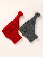 Hand knit winter wool greyhound large dog beanie hat dog accessories whippet snood for dogs