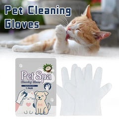 1PCS Pet Cleaning Gloves Disposable Wipes Gentle Formula Cat Dog Grooming Hygiene Care Quick Clean Essential Supplies