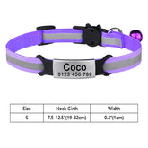 Reflective Nylon Cat Collar Bell Pet Products Small Large Cat Collar Soft Padded Unisex Kitten Supplies Cat Tag Small Dog Collar