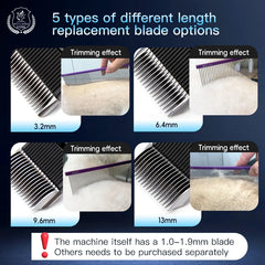 Fenice New Upgrade 5000mA Capacity Cordless LCD Screen Pets Dog Grooming Clippers Rechargeable Haircut Shaver for Trimming Salon