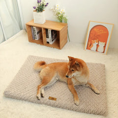 Winter Warm Dog Bed Mat Short Plush Soft Pet Sleeping Pad for Small Medium Dogs Cats Removable Dog Sleep Cushion Pet Supplies