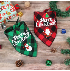Christmas Pet Triangle Scarf Dog Bandanas Saliva Towel For Holiday Party Decoration Adjustab Scarf For Small to Large Sized Dogs
