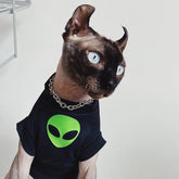 Alien Sphynx Clothes Spring Summer T Shirt Hairless cat Clothes Cotton Vest for Sphinx Cat Ourfits Spring Summer Pet Costume