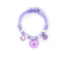 New Cartoon Pet Bell Collar for Puppies Woven Dopamine Pet Cat Dog Necklace Adjustable Cartoon Small Pendant