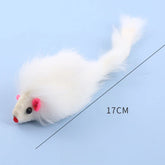 Cat Mice Toys False Mouse Cat Toy Long Tail Mice Soft Real Rabbit Fur Toy For Cats Plush Rat Playing Chew Toy Pet Supplies