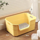 1 Pc Open-Top Cat Potty Cat Garbage Odor-Resistant Bin Large Capacity Large Size Semi Enclosed Anti-Spla Cat Toilet Pet Supplies