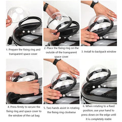 Premium Transparent Breathable SpaceCapsule Pet Backpack Lightweight Portable Carrier for Cats Dogs Travel Outdoor Comfortable