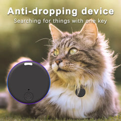 Cat Dog GPS Bluetooth 5.0 Tracker Anti-Lost Device Round Mini Anti-Lost Device Pet Kids Bag Wallet Tracking Smart Finder Locator