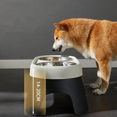 New Dog elevated Feeder anti knock stainless steel raised dog bowl elevated bowls for dog cat bowl