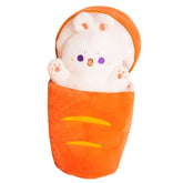 1pc 40/60/80cm Japan Taiyaki Cat Plush Toy Anime Figure Cat Hiding in Cushion Bag Ferry Bunny Carrot Animal Plushie Throw Pillow