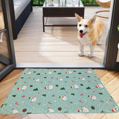 Christmas Cute Pattern Washable Dog Urine Pad Blanket Reusable Anti Slip Pet Pee Mat Puppy Training Pads Sleeping Bed for Sofa