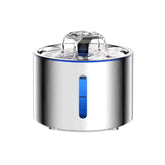 2.5L Stainless Steel Automatic Cat Water Fountain Auto Power-off Fountain With LED Light Non-slip Mat Dog Water Dispenser