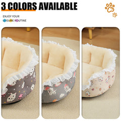 New Deep Sleep Comfort Winter Cat Bed Open Floral Skirt Square Nest SoftPlush Pet House Medium Dog House Best Warm Sleeping Sofa