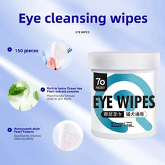 New Gentle Pet Eye Wipes No Irritation Eye Grooming Cat Eye Grooming Wipes Pet Eye Cleaning Wipes Cats and Dogs