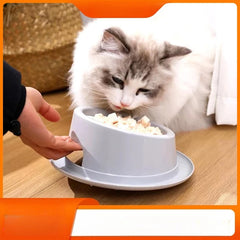 Stainless steel pet bowls cat supplies anti spill slanted bowls anti slip tableware supplies pet food bowls dog bowls universal