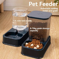 1/2 Pcs Pet Water Dispenser And 1 Pet Food Dispenser Set, Cat Water Dispensers, Pet Bowl Feeders