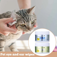 120 Pcs Pet Eye Wet Wipes Cat Dog Tear Stain Remover Gentle Cleaning Wipes Sterile Grooming Cleaning Paper Towels