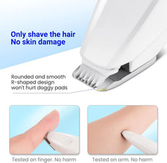 Portable Dog Paw Trimmer with Led Light Rechargeable Cordless Nail Grinder Shaver for Cats And Other Pets Nail Grooming Tools
