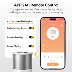 ROJECO 4.5L Stainless Steel Automatic Cat Feeder WiFi App Remote Control Voice Recording Smart Dog Food Dispenser Pet Supplies