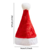 Christmas Pet Santa Hat Red Plush Soft Holiday Cap for Dogs and Cats Festive Party Costume Accessory Cute Photoshoot Decoration