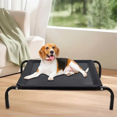 Elevated Dog Bed Raised Dog Cot Bed Breathable Pet Cot Portable Washable Pet Bed for Small Medium Dog Indoor Outdoor Hot Weather