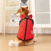 Pet Autumn and Winter Thick Velvet Warm Clothing with Reflective Shoulder Straps Windproof and Safe Dog Cotton Coat