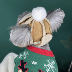 Winter Dogs Hat Puppy Warm Comfortable Handsome Poilt Cashmere Dog Cap For French Bulldog Teddy Schnauzer Pet Accessories