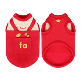 False Two-Piece Cat Hoodie - Cartoon Print Thermal Lined Windproof Sweater, Plush Pullover Pet Clothes for Indoor Outdoor