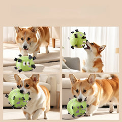 New Dog Football Toy Dog Tour Training Toy Ball Built in Bell Plush Voice Machine Washable Pet Ball ProductsCat and DogUniversal