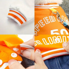 Dog Baseball Jumpsuit, A Soft And Comfortable Pet Jacket, Stylish Pet Clothing Suitable For Small And Medium Breeds