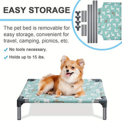 Removable Dog Elevated Bed Folding Pet Camping Bed Cat House Portable Washable Four Seasons Dog Kennel Puppy Beds