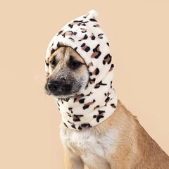 Pet All-inclusive Dog Hat Fashionable Leopard Pattern Winter Dog Hat Soft Comfortable Pet Supplies for Dogs Cats Puppies
