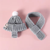 Pet New Year's Knitted Hat Scarf Set Cat Puppy Dog Warm Winter Ear Hood Clothing Accessories Christmas Gift Knitted Hat for Cat