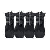 New Waterproof Dog Shoes Anti Slip Reflective 4pcs/set Dog Boots Footwear Breathable Anti-Skid Pet Shoes for Medium Large dogs