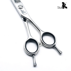 TAA Professional Grooming Scissors for Dogs Curved & Serrated Scissors Alloy Steel Pets Shears Grooming Tools Cat Dog Scissors