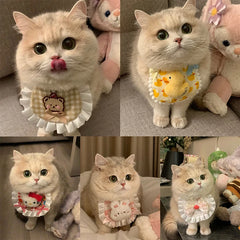 1pc Pet Cat Bib Little Yellow Duck Pet Scarf Suitable for Small and Medium Dogs and Cats