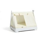 Wooden Pet Tent House - Washable Dog Bed for Small Dogs, Cat House with Removable Cover, Cozy Pet Tent for Indoor/Outdoor Use
