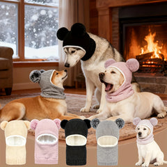Comfortable knitted warm hat suitable for medium and large-sized dogs, a pet headwear applicable throughout the year