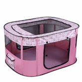 Visible Portable Pet Playpen Breathable Collapsible Folding Pet Cage Removable 300D Oxford Cloth Dog Enclosure Indoor