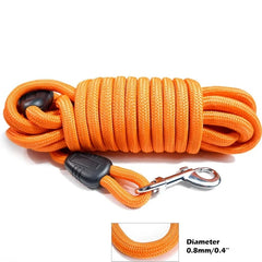 5M/10M/15M Long Rope Training Dog Leash- Heavy Duty Nylon Recall Agility Training Dogs Lead Leash for Medium Large Dog Leash