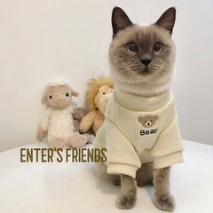 Winter Warm Pet Clothes For Cats Ragdoll British Shorthair Siamese Dogs Cute Anti Shedding Outfits Clothes for Both Dogs Cats