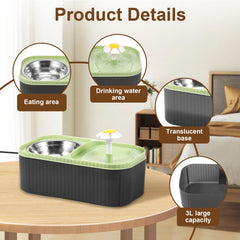 3L Pet Water Fountain Automatic Cat Food Bowl Filter Pet Drinking Dispenser USB Electric Mute for Cat Dog Smart Filter Fountain