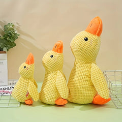 Plush Squeaky Duck Dog Toy-Bite-Resistant,Soft Chew Toy for Medium to Small Breeds Interactive Sound Effects,for Play & Training