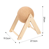 Natural Sisal Rope Cat Scratching Ball Scratcher Toy with Ball for Kittens&Puppy Interactive Solid Wood Scratcher Pet Toy