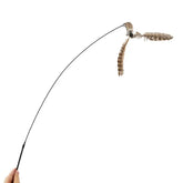 Cat Toys Teaser Wire Fish Funny Cat Rod Fishing Rod Feather Bell Funny Cat Stick Pet Interactive Replaceable Head Accessories